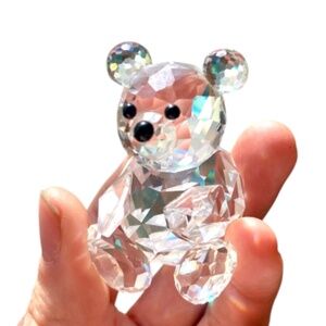 Swarovski Crystal Figure Teddy Bear Sitting Woodland Animal